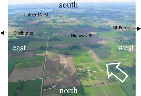 arial map of the airfield
